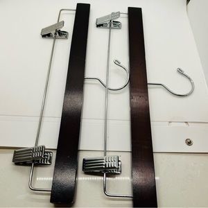 2/$12 NWT Walnut TWO Wooden Skirt/Pant Hangers